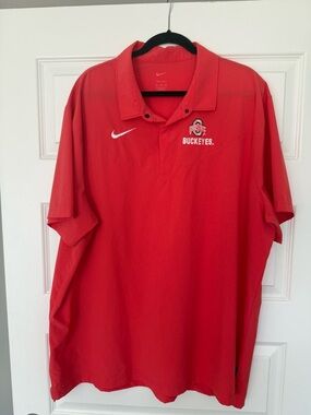 Nike Coral Ohio State Buckeyes Polo with White Logos